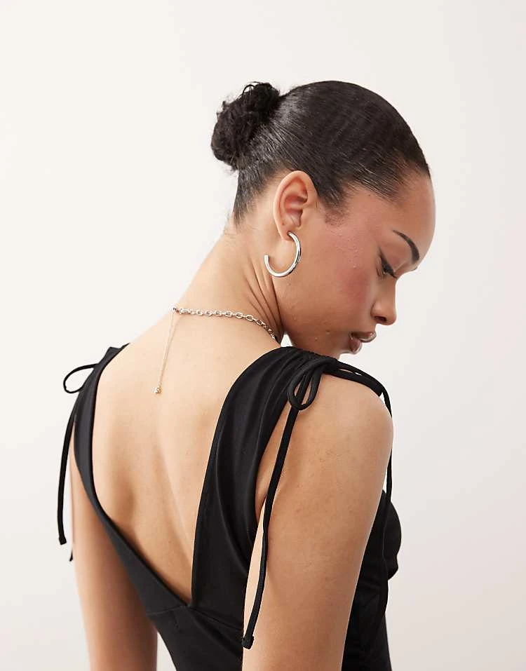 Motel Carmila Gathered Detail Mini Dress In Black For Women - Image 4