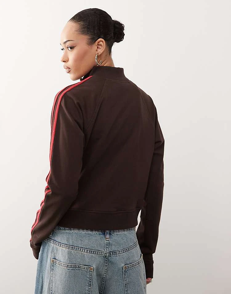 Motel Niskala Zip Through Sweat In Bitter Chocolate For Women - Image 3