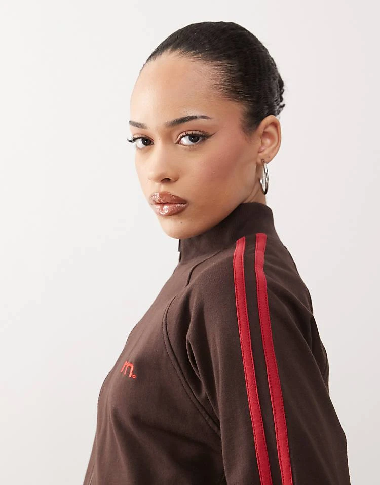 Motel Niskala Zip Through Sweat In Bitter Chocolate For Women - Image 4